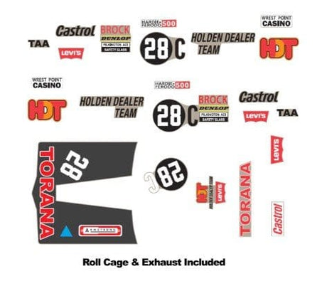 DDA 1/24 No.28C LJ Torana Bathurst Decal Kit Accessory - Hobbytech Toys