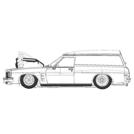 DDA 515K 1/24 Super Charged Slammed 1975 Holden HJ Panelvan Plastic Model Kit - Hobbytech Toys