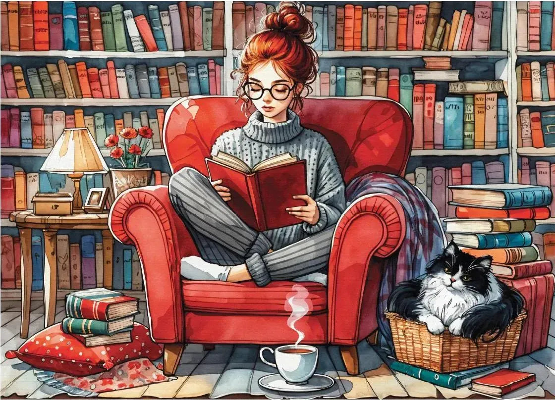 Delfy Cozy Reading Time 1000pc Jigsaw Puzzle