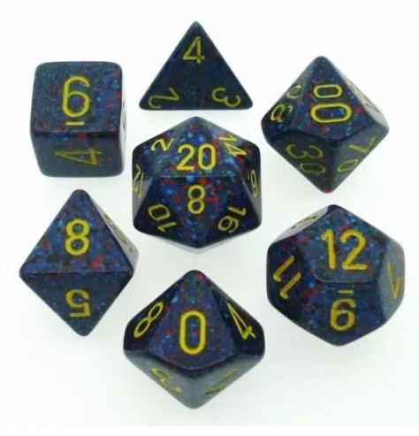 Chessex 25366 Speckled Polyhedral Twilight 7-Die Set - Hobbytech Toys
