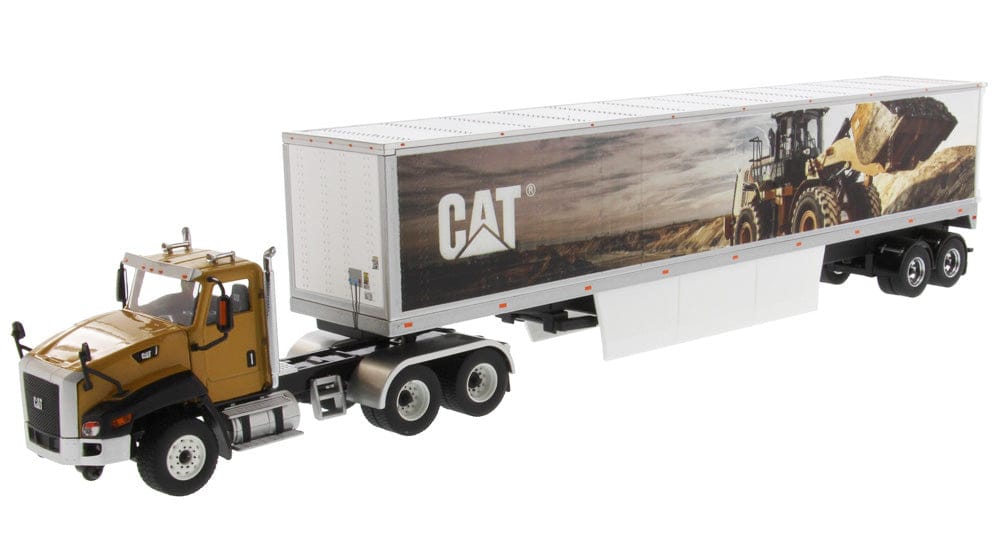 Diecast Masters 1/50 Cat CT660 Day Cab Tractor with Caterpillar Mural Trailer