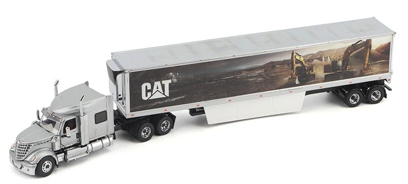 Diecast Masters 1/50 International LoneStar Sleeper Tractor with Cat Mural Trailer