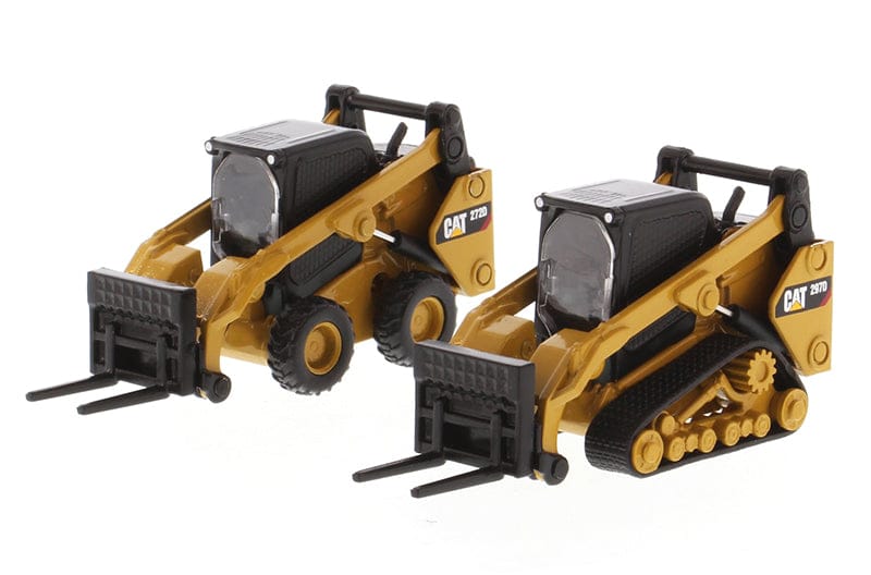 Diecast Masters 1/64 Cat 272D2 Skid Steer and Cat 297D2 Compact Track Loader Set