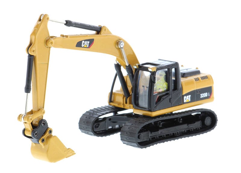 Diecast Masters 1/87 Cat 320D L Hydraulic Excavator with Multiple Work Tools