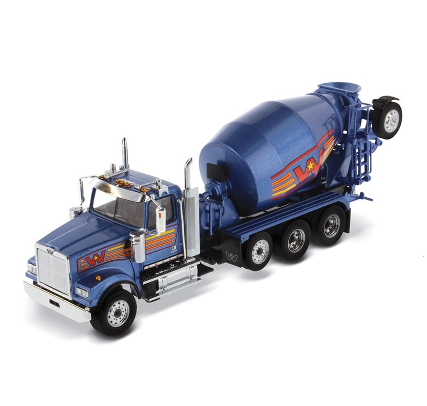 Diecast Models 1/50 Western Star 4900 Concrete Mixer - Metallic Blue