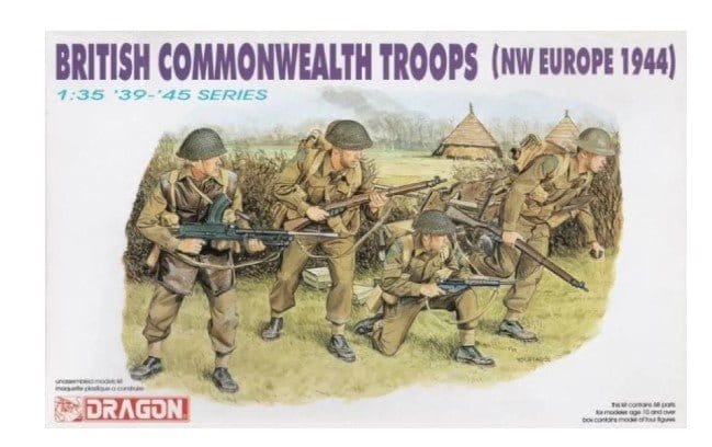 Dragon 1/35 British Commonwealth Troops (NW Europe 1944) Plastic Model Kit [6055] - Hobbytech Toys