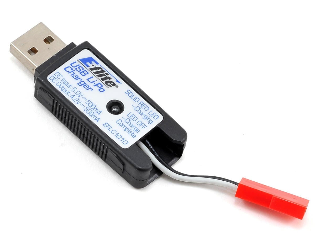 E-flite 1S USB LiPo charger with JST connector EFLC1010