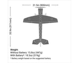 E - Flite 4 - Site 3D FF (Flat Foamy) 800mm BNF Basic with AS3X and SAFE Select [EFL02950] - Hobbytech Toys