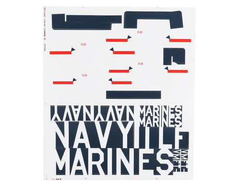 E-Flite Decal Sheet, F4U-4 Corsair 1.2m – part EFL18506