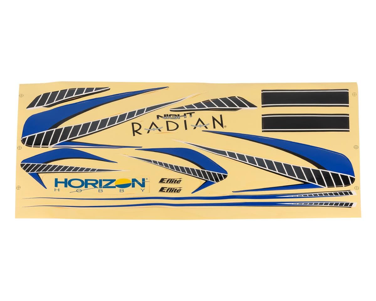 E-flite Night Radian decal sheet EFL36502