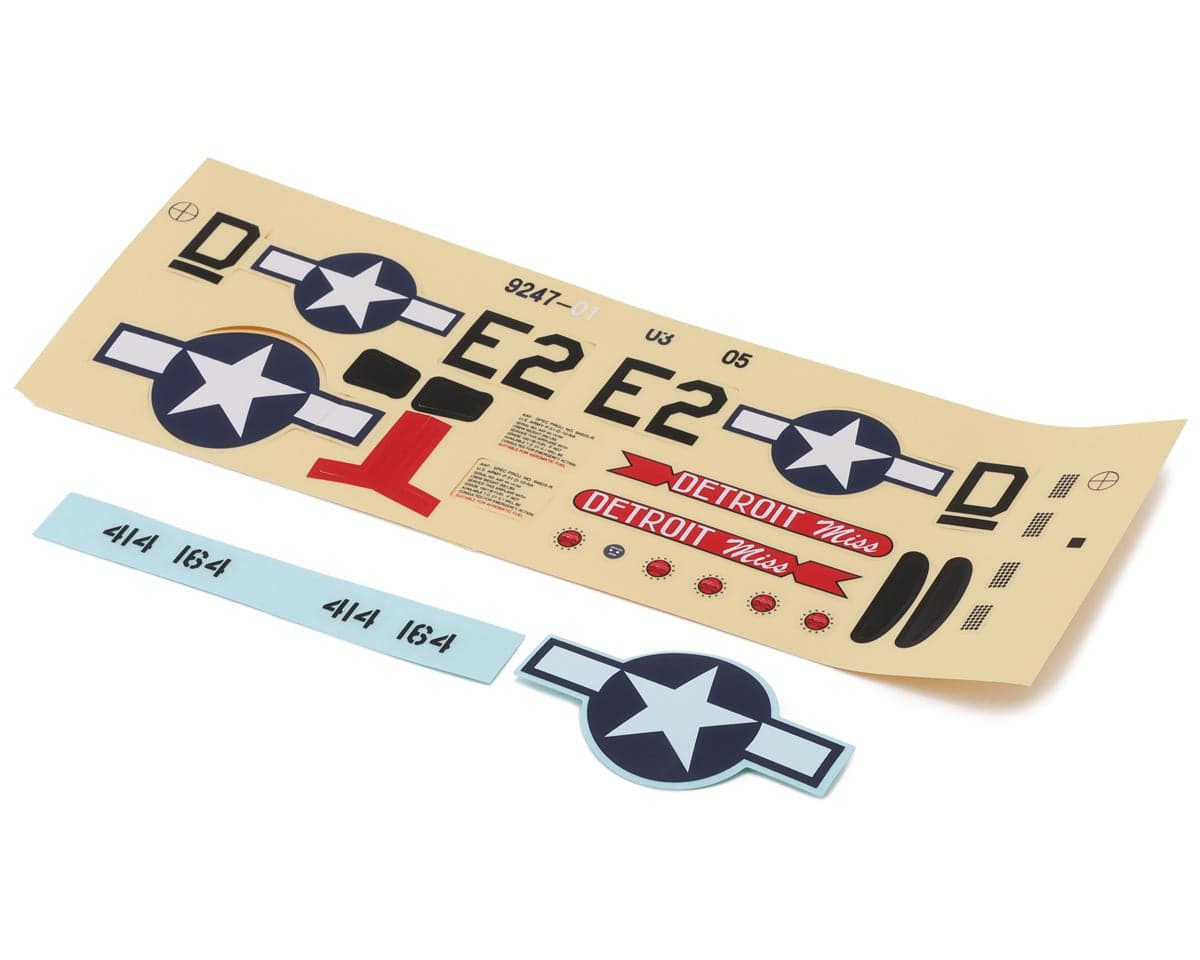 E-Flite Decal Sheet, UMX P-51 Detroit Miss – part EFL-1092