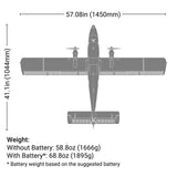 E-Flite DHC-6 Twin Otter 1.4m RC Plane, BNF Basic [EFL32050]