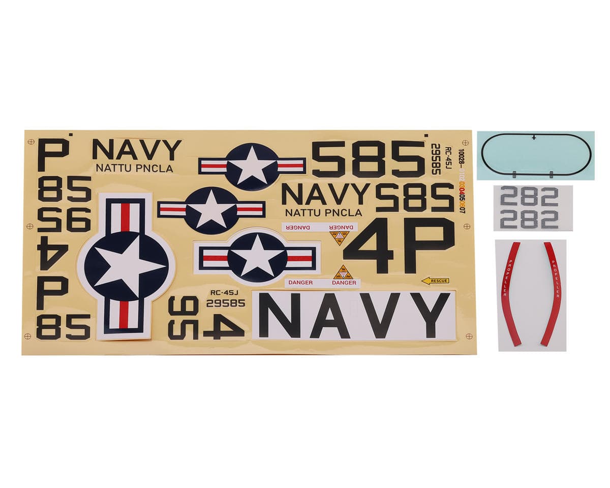E-Flite Navy Decal Sheet, RC-45J 1.5m – part EFL107268