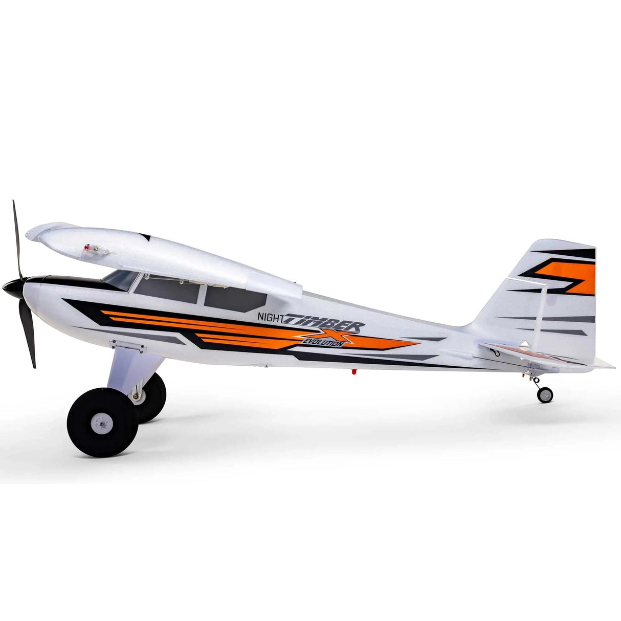 E - Flite Night Timber X Evolution 1.2m STOL RC Plane, BNF Basic [EFL013850] - Hobbytech Toys