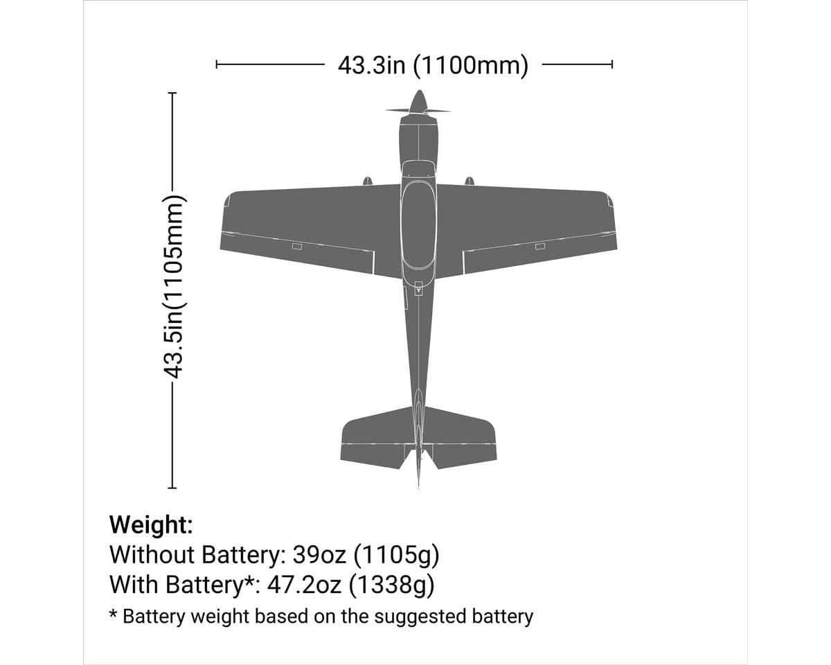 E - Flite Sportix 1.1m RC Plane, BNF Basic [EFL10750] - Hobbytech Toys