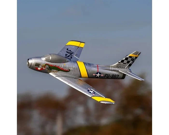 E - Flite UMX F - 86 Sabre 30mm EDF Jet, BNF Basic, EFLU7050 - Hobbytech Toys