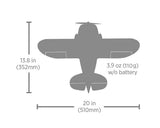 E-Flite UMX Gee Bee R-2 510mm RC Plane, BNF Basic [EFLU61500]