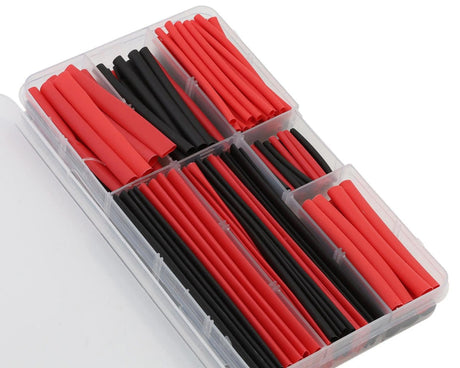 EcoPower Heat Shrink Tubes w/Plastic Case (Black & Red) (150pc Pack) - Hobbytech Toys