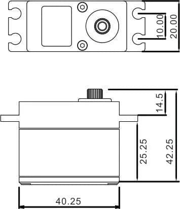 EcoPower WP110S Waterproof High Speed Metal Gear Servo