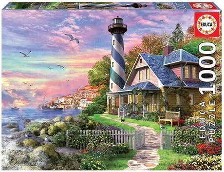 Educa Lighthouse At Rock Bay 1000pc Puzzle - Hobbytech Toys
