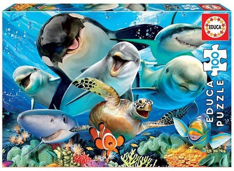 Educa Underwater Selfies 100pc Puzzle - Hobbytech Toys