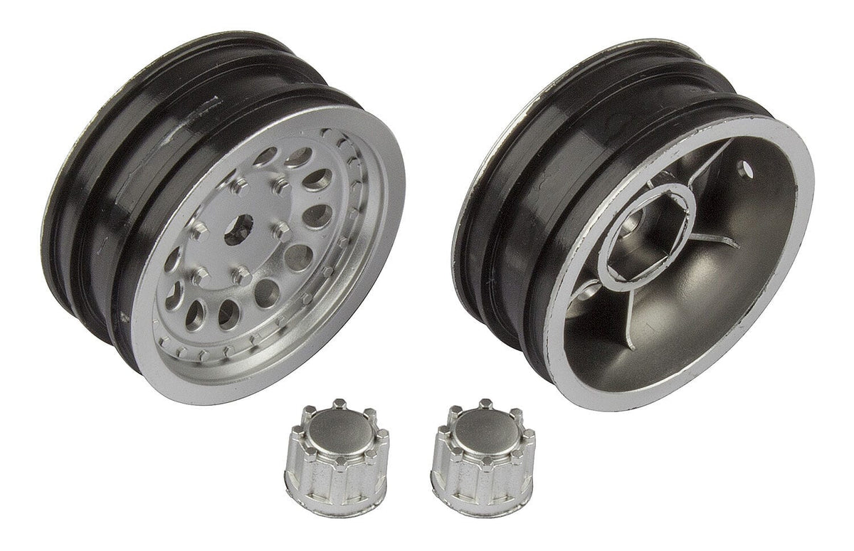 Element RC CR12 Wheels, 12mm hex, satin silver [41053]