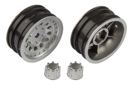 Element RC CR12 Wheels, 12mm hex, satin silver [41053]