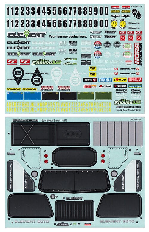 Element RC ENDURO 12, Ecto Decal Sheets [41140]