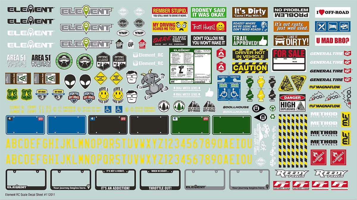 Element RC ENDURO Scale Decal Sheet [42148]