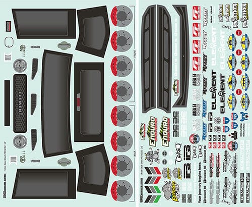 Element RC ENDURO SE, Utron Body Decal Sheets [42352]