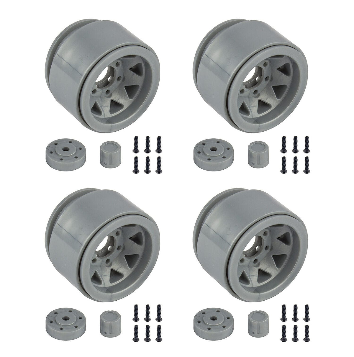 Element RC ENDURO Trigon Wheels, 1.55in, silver color [42110]