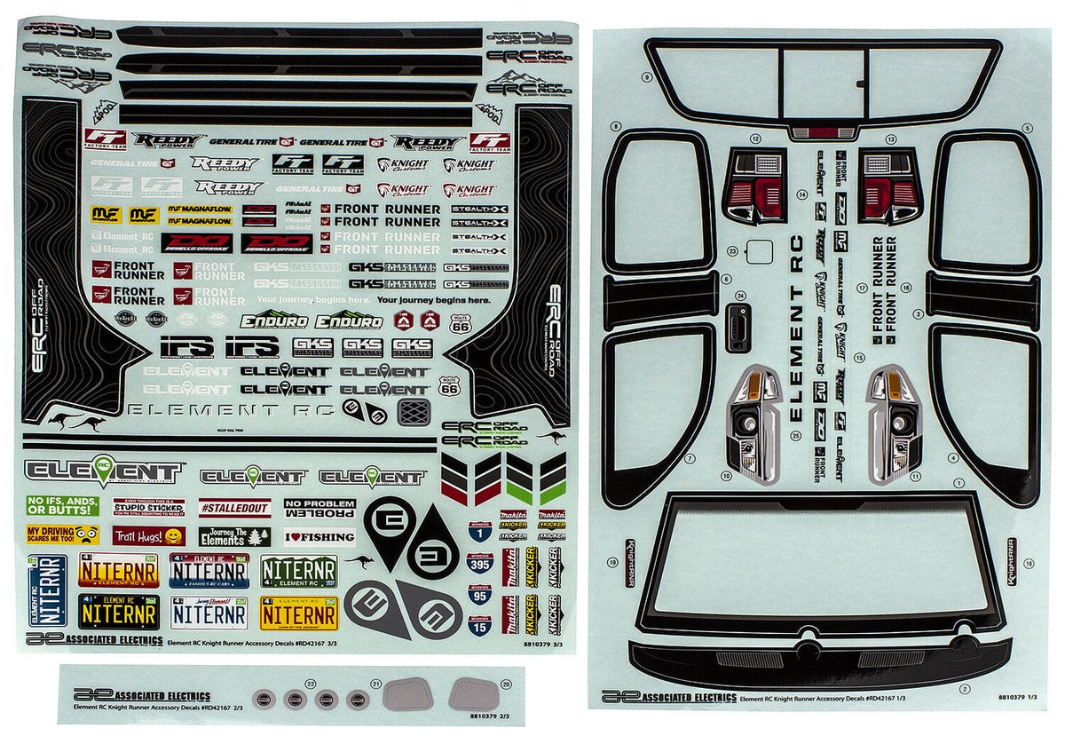Element RC Knightrunner Decal Sheet [42167]