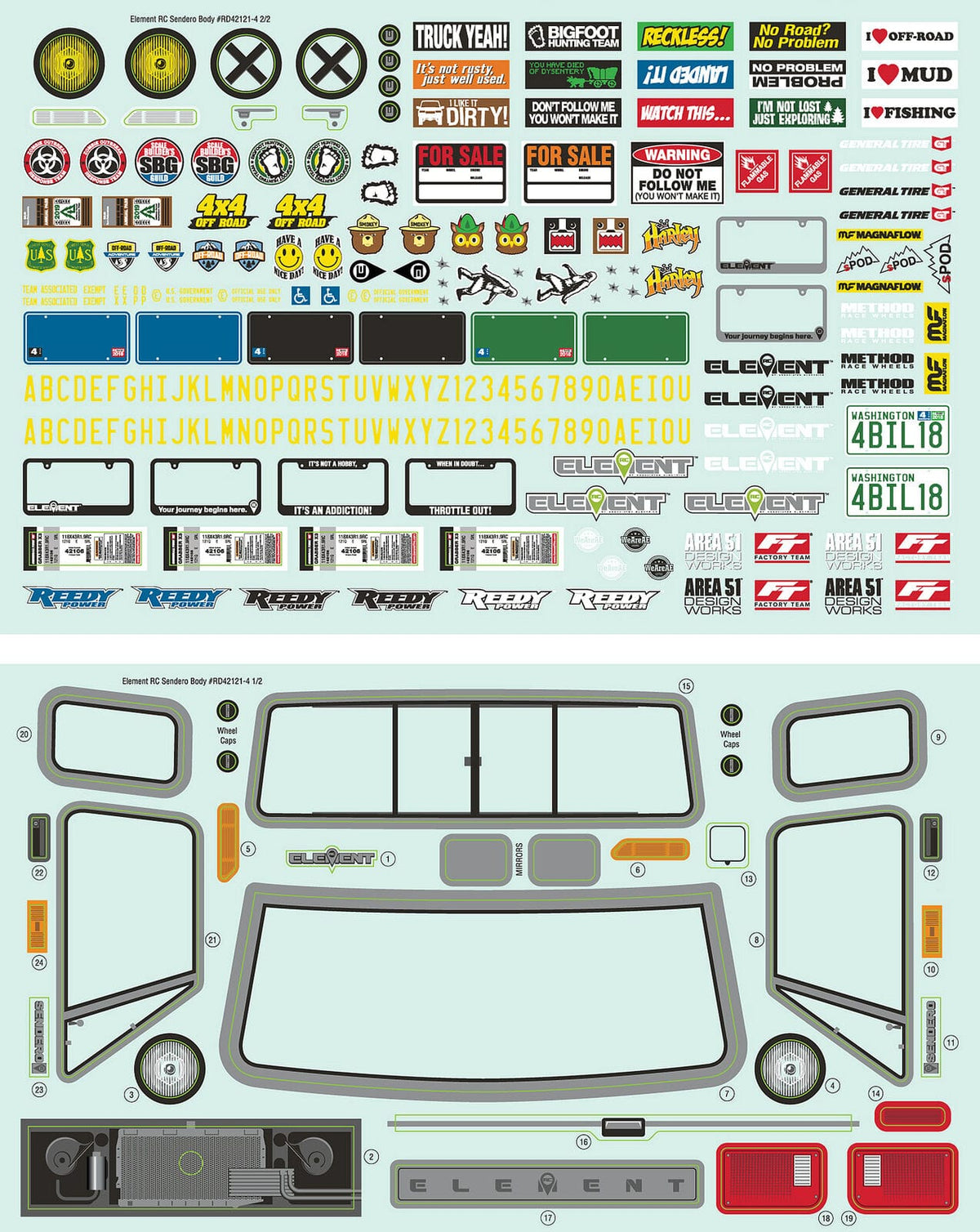 Element RC Sendero Body Decal [42122]