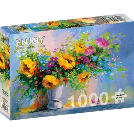 Enjoy Bouquet with Yellow Flowers 1000pc Jigsaw Puzzle - Hobbytech Toys