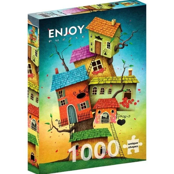 Enjoy Fairy Tale Houses 1000pc Jigsaw Puzzle - Hobbytech Toys