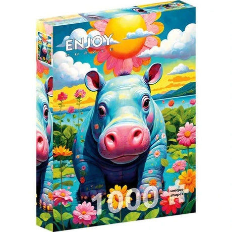 Enjoy Sunny Hippo 1000pc Jigsaw Puzzle - Hobbytech Toys