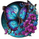 Escape Welt Butterfly Flowers 300pc Wooden Jigsaw Puzzle - Hobbytech Toys