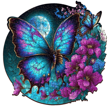 Escape Welt Butterfly Flowers 300pc Wooden Jigsaw Puzzle - Hobbytech Toys