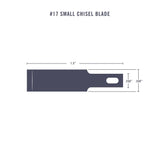 Excel 20017 NO. 17 Small Chisel Edge Blade (5pcs) Excel TOOLS