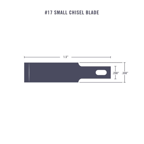 Excel 20017 NO. 17 Small Chisel Edge Blade (5pcs) Excel TOOLS