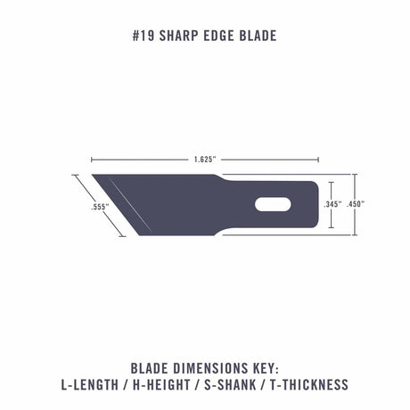 Excel 20019 NO. 19 Angled Blades (5pcs) Excel TOOLS
