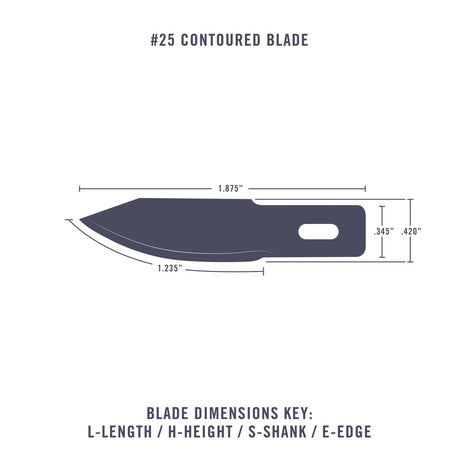 Excel 20025 NO. 25 Contoured Blade (5pcs) Excel TOOLS