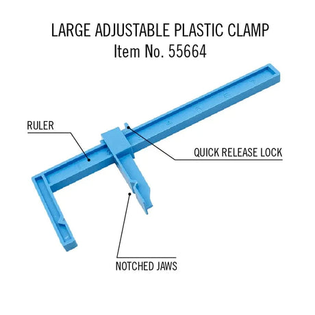 Excel 55664 Large Plastic Clamps 2-1/16 X 7.25 Inch (2pcs) Excel TOOLS