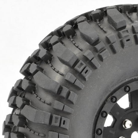 Fastrax 1/10 Rocko 1.9 Crawler Tyres On Black Rims (2pcs) - Hobbytech Toys