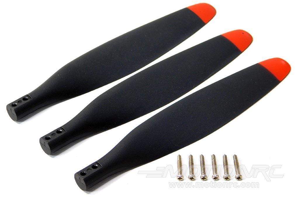 FlightLine 12x7 3 - Blade Electric Propeller Blades - Red Tip [P412071] - Hobbytech Toys