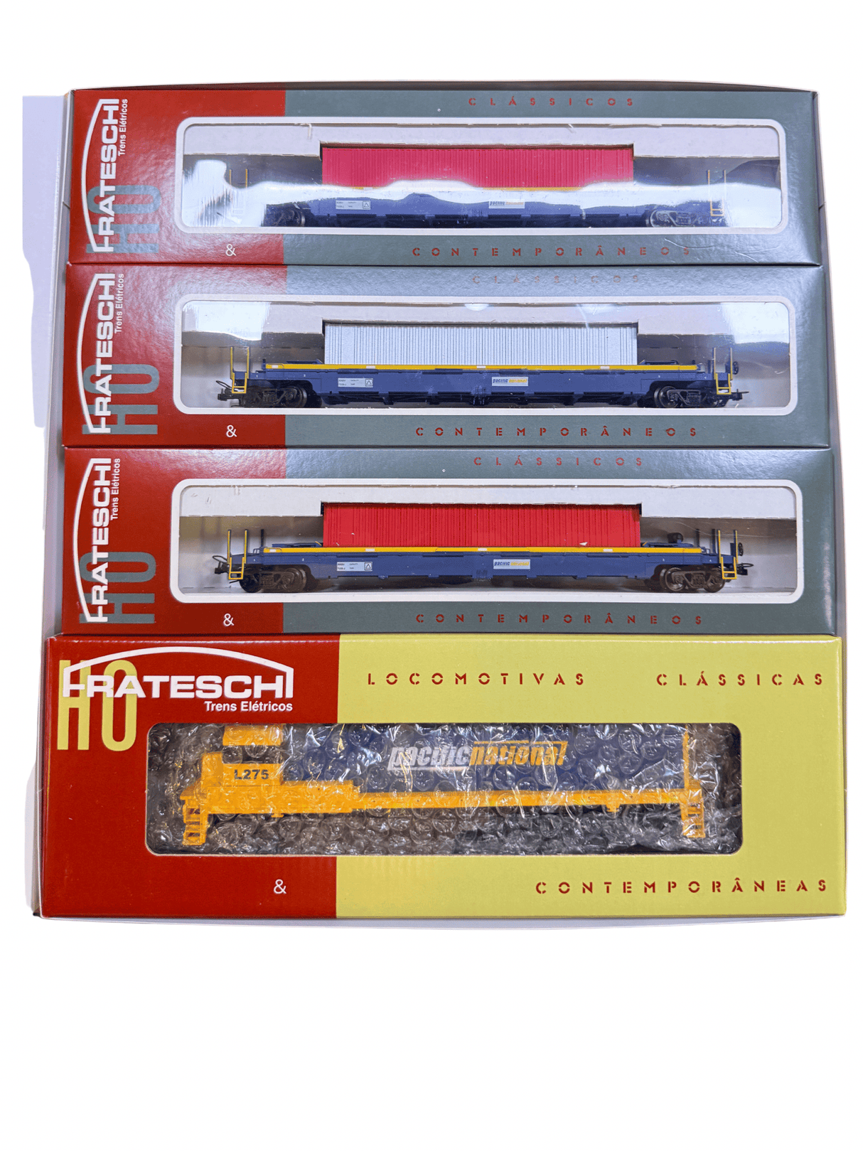 Frateschi HO Scale Pacific National C30 Loco And 3 Container Wagons