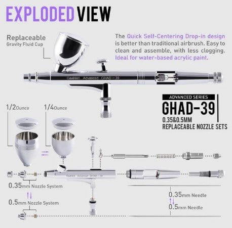 Gaahleri GHAD - 39 Advanced Series Airbrush [40133] - Hobbytech Toys