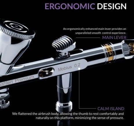 Gaahleri Premium Series GHPM - Mobius 0.2mm Airbrush [40850] - Hobbytech Toys