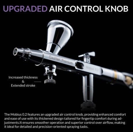 Gaahleri Premium Series GHPM - Mobius 0.2mm Airbrush [40850] - Hobbytech Toys