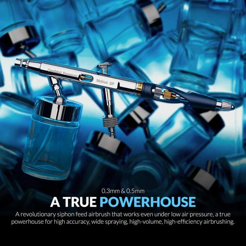 Gaahleri Premium Series Mobius SP Suction Feed Airbrush (0.3 & 0.5mm) - Hobbytech Toys